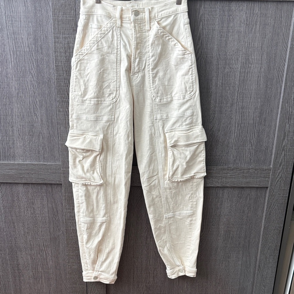 MOTHER Eggnog Cargo Denim Pants